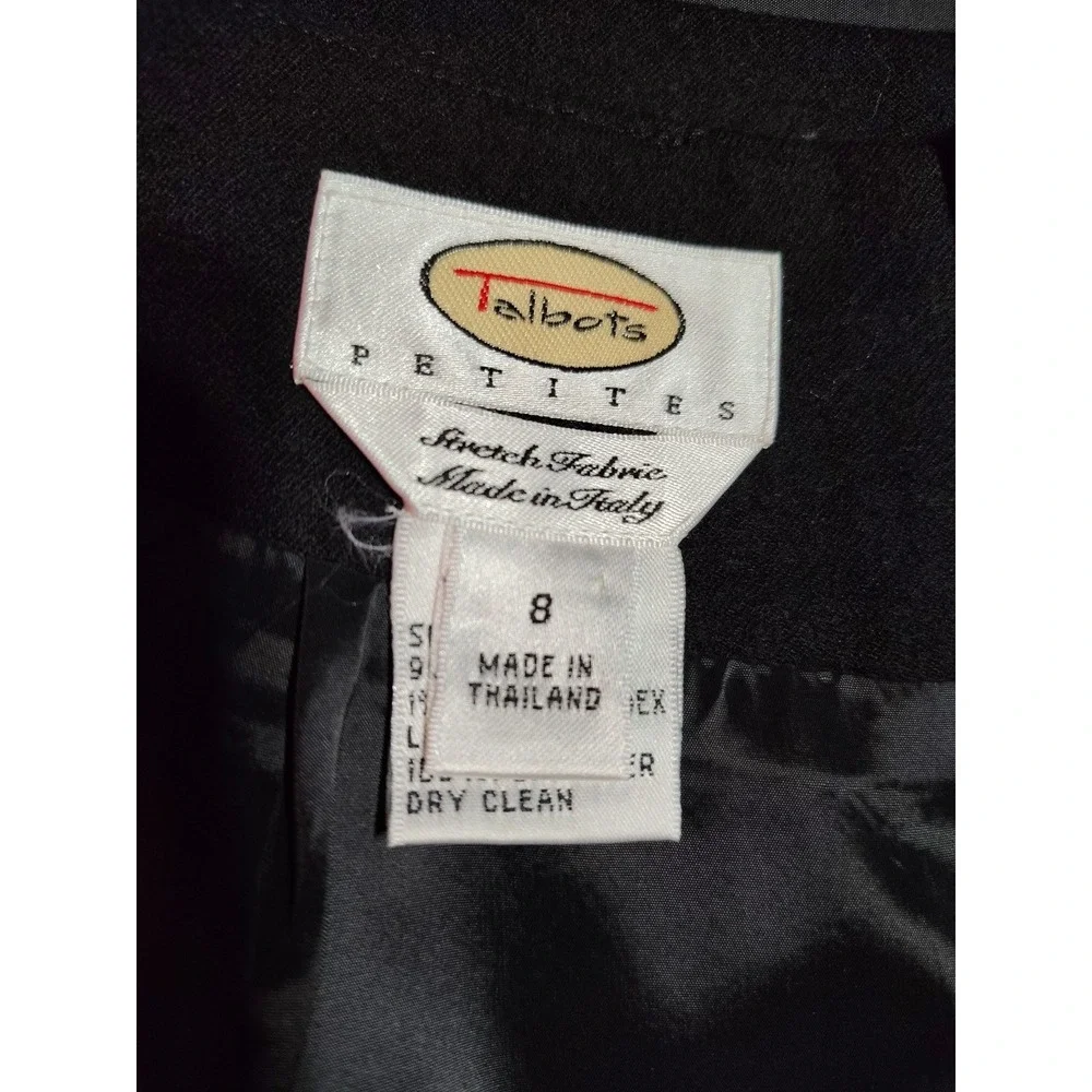 Talbots Wool Skirt Ladies‎ 8 Black Lined Pencil Classic Slit Business Sexy